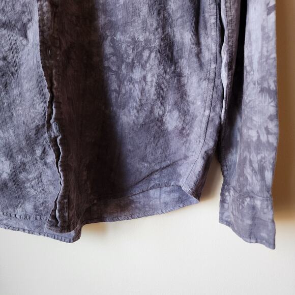 Helix Graphic Long Sleeve Button Up Shirt Mens Size XL Purple Cross Pride Honor - Picture 5 of 15